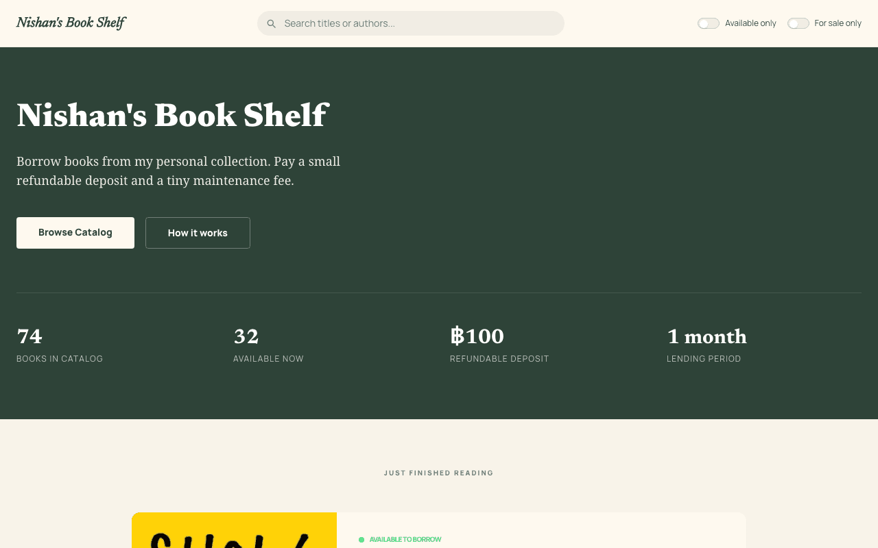 Nishan's Book Shelf